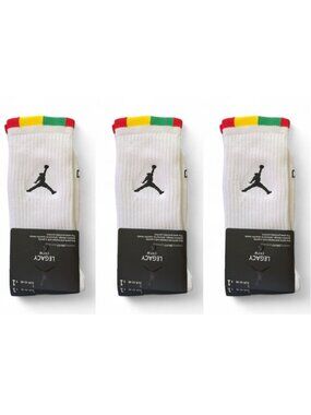 Jordan Socks Air Nike Socks 3 Pairs Everyday ELITE LEGACY CREW Men SIZE LARGE